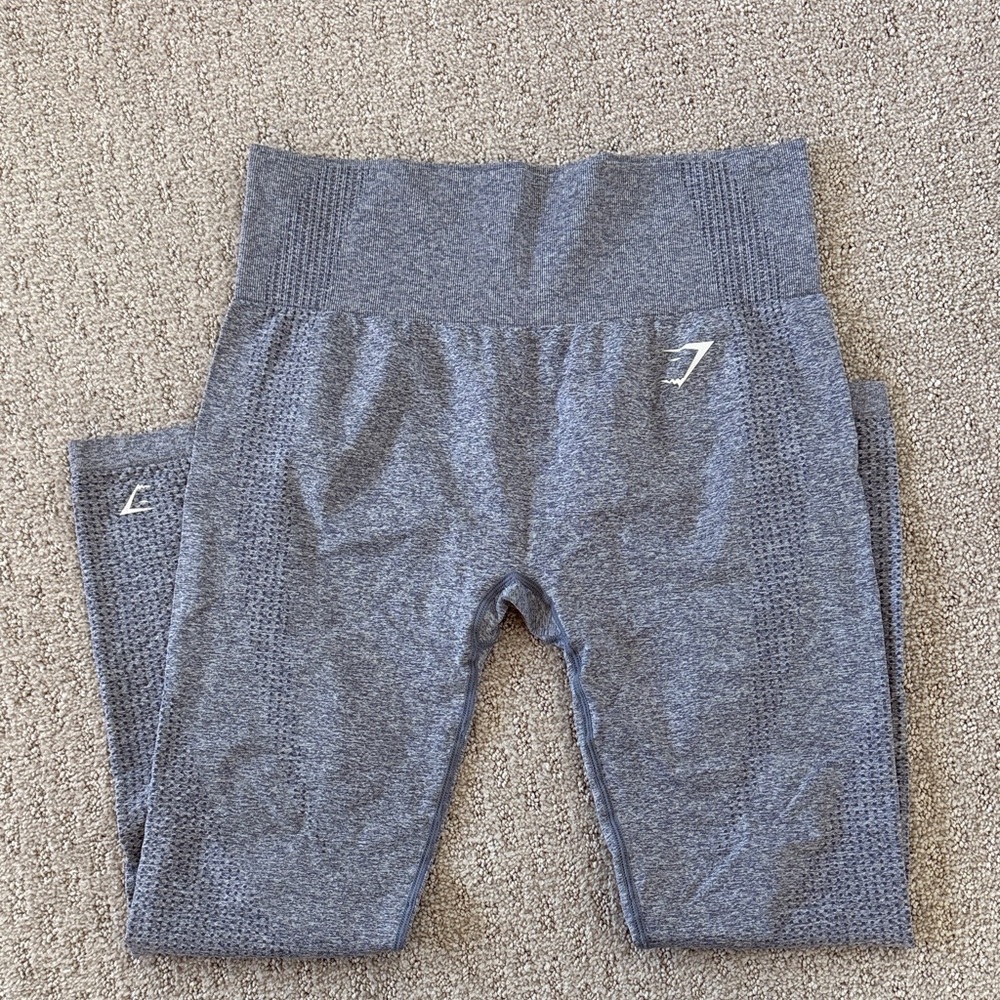 Gymshark Vital Leggings. Heathered blue. Size Large.